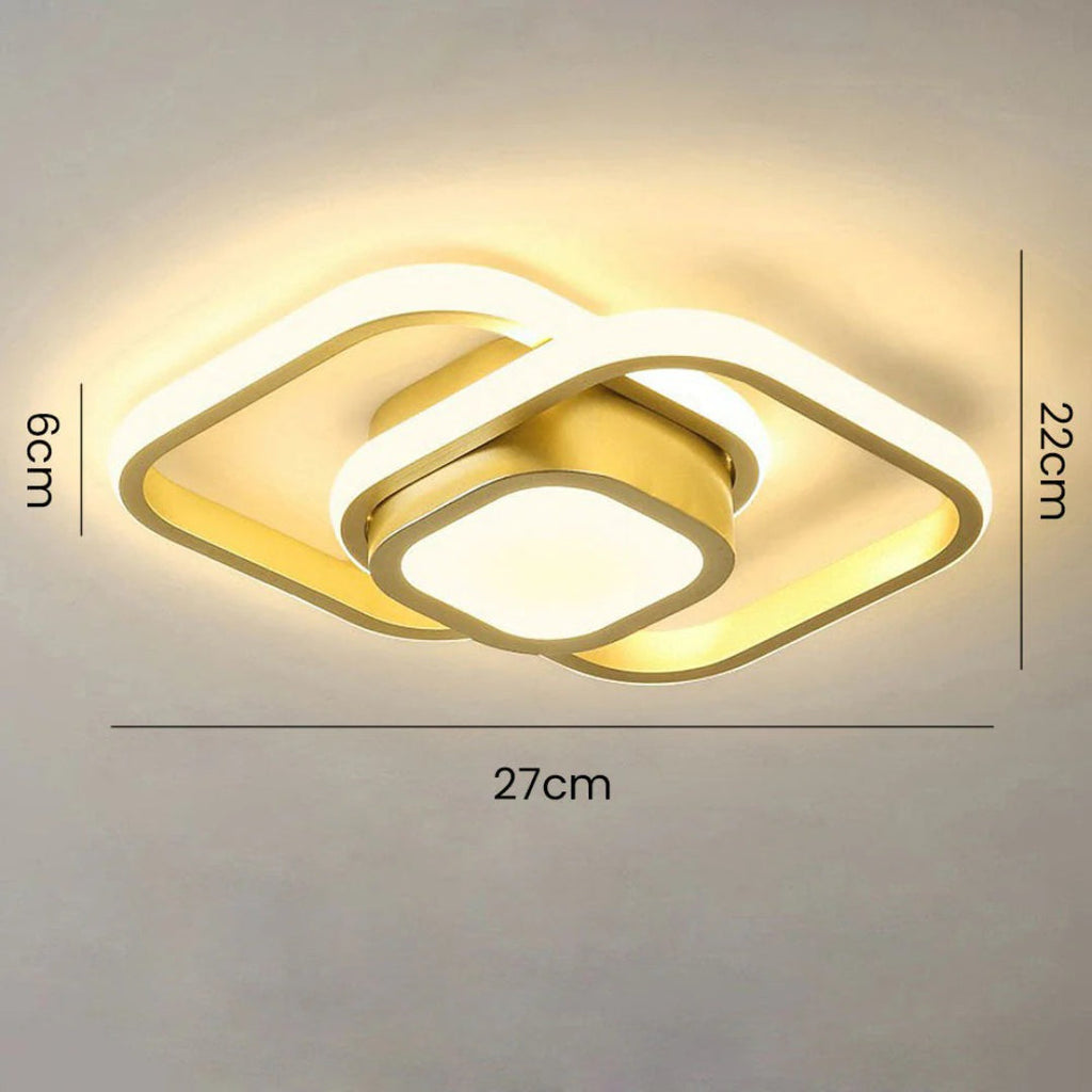 Contemporary Double Ring Ceiling Light