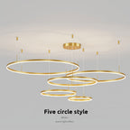 Remi Suspension Anneau Moderne Métal Noir/Doré/Café Salon - Neutralighting