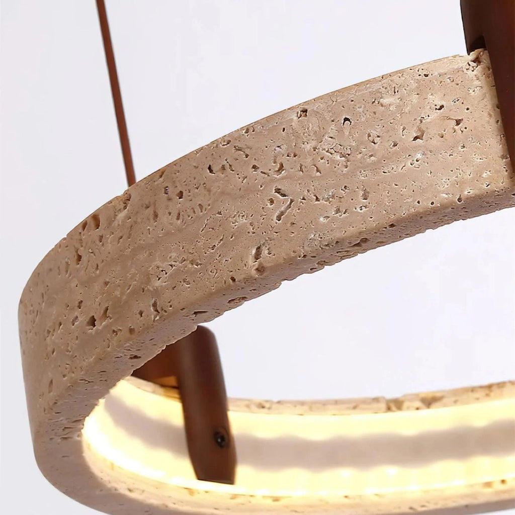 Stone Ring Pendant Light