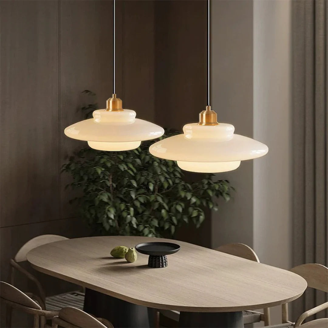 Modern Round Glass Pendant Light