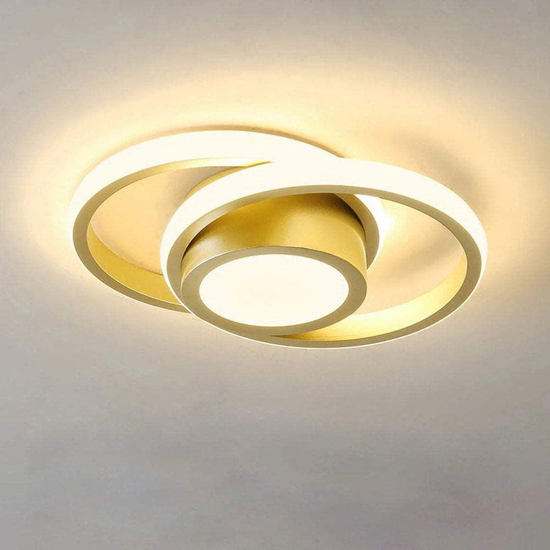 Contemporary Double Ring Ceiling Light