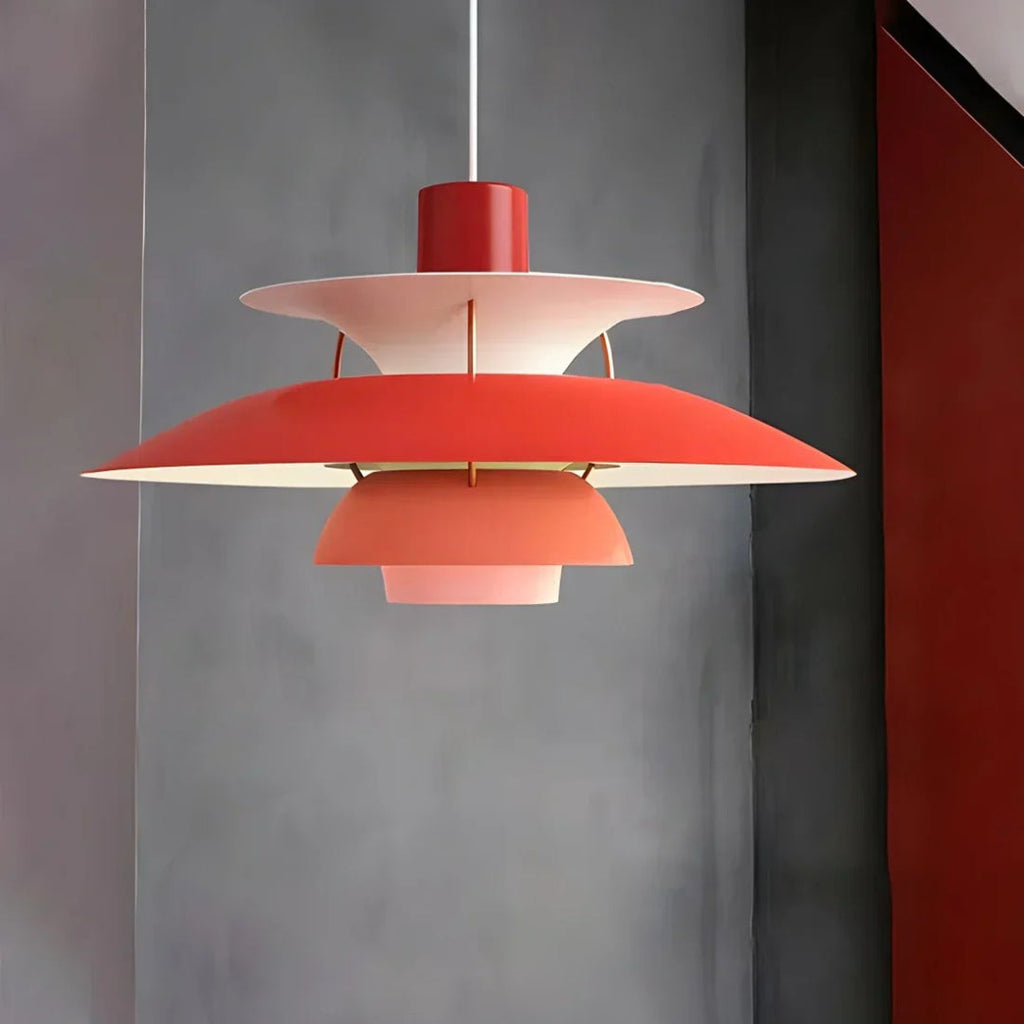 Contemporary Layered Metal Pendant Light