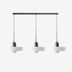 Triple Glass Pendant Lamp – Retro Inspired Colorful Dining Table Design