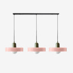 Triple Glass Pendant Lamp – Retro Inspired Colorful Dining Table Design