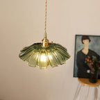 Flower Shaped Glass Pendant Lamp – Sculptural Romantic Warm Glow Design