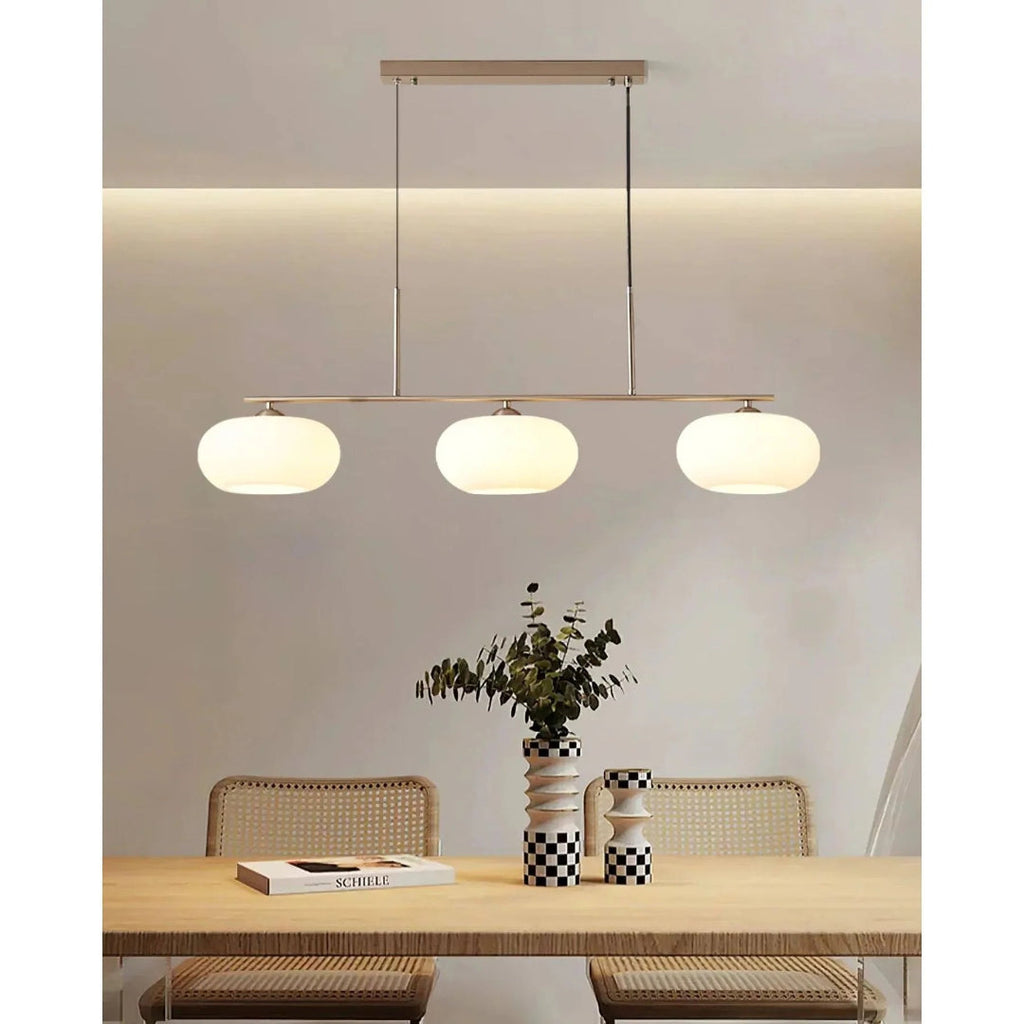 Linear Triple Glass Pendant Light
