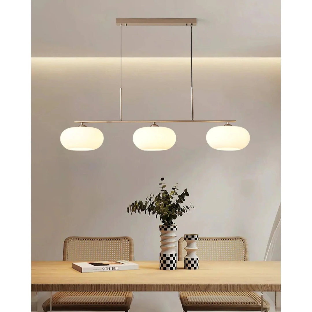 Linear Triple Glass Pendant Light