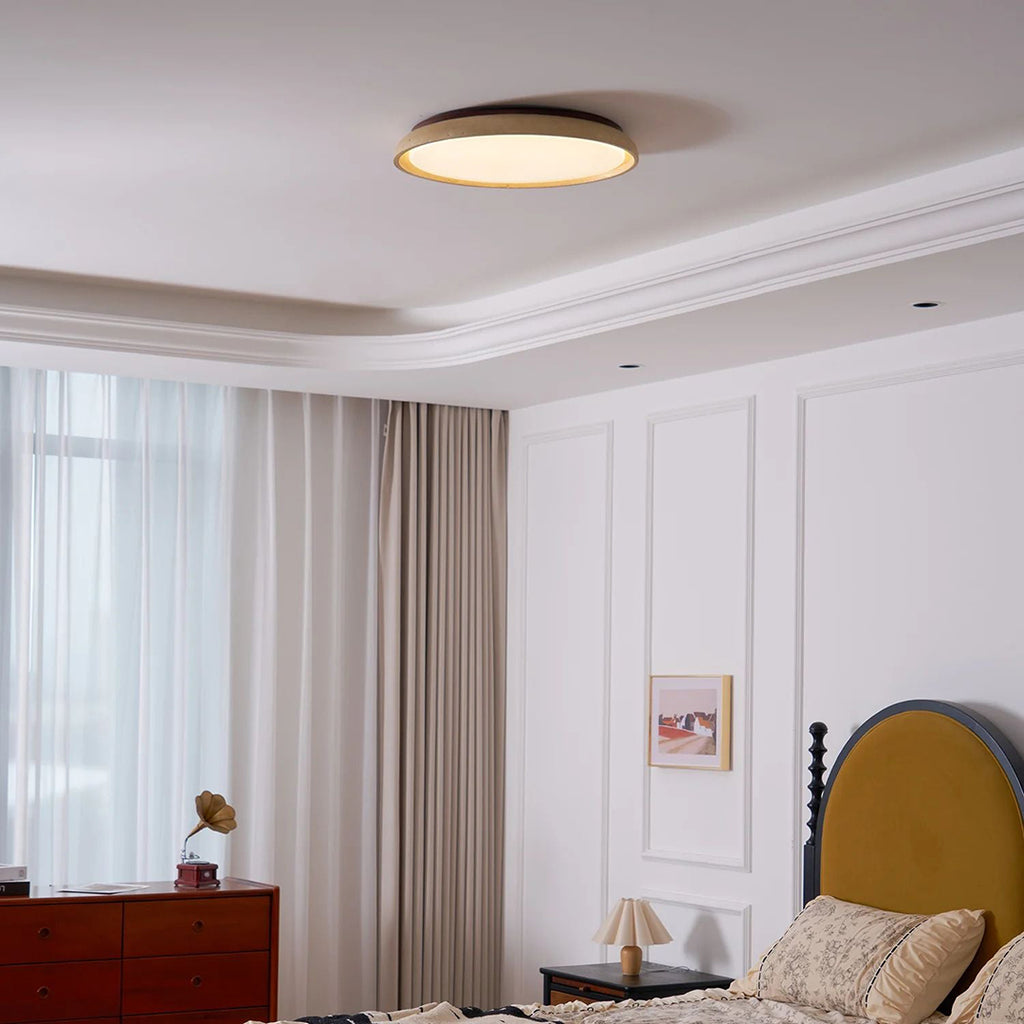 Minimalist Ceiling Lamp – Natural Finish Warm Interior Accent Design