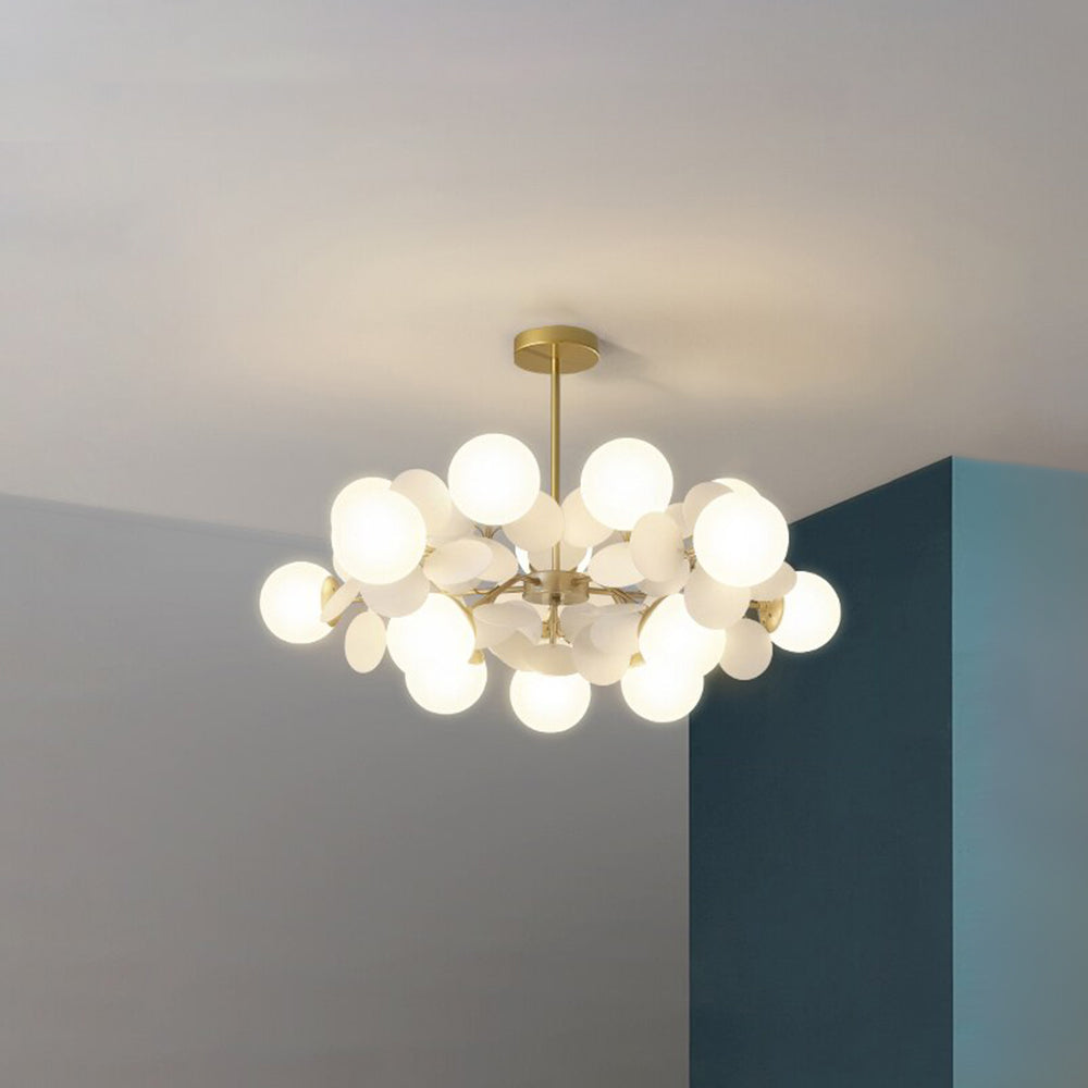 LED Ceiling Light Metal Glass and Acrylic Branch Design | Nature Inspired Style | Modern Botanical Interior Lighting