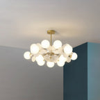 LED Ceiling Light Metal Glass and Acrylic Branch Design | Nature Inspired Style | Modern Botanical Interior Lighting