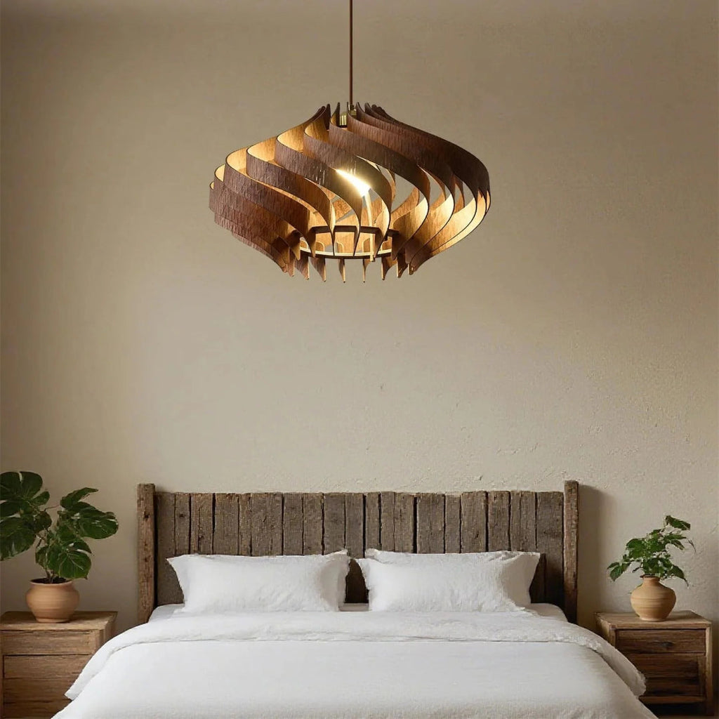 Japandi Wooden Pendant Light