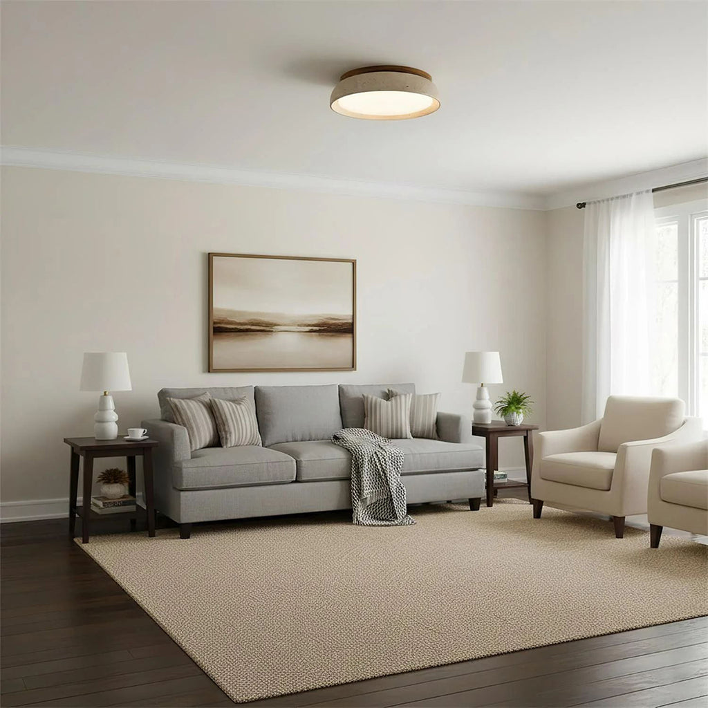 Minimalist Ceiling Lamp – Natural Finish Warm Interior Accent Design