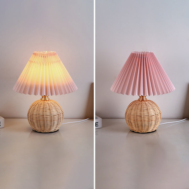 Nordic Rattan Table Lamp