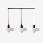 Triple Glass Pendant Lamp – Retro Inspired Colorful Dining Table Design