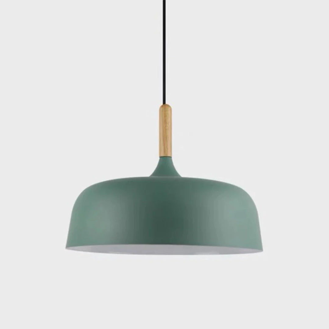 Japandi Wood Metal Pendant Light