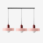 Triple Glass Pendant Lamp – Retro Inspired Colorful Dining Table Design