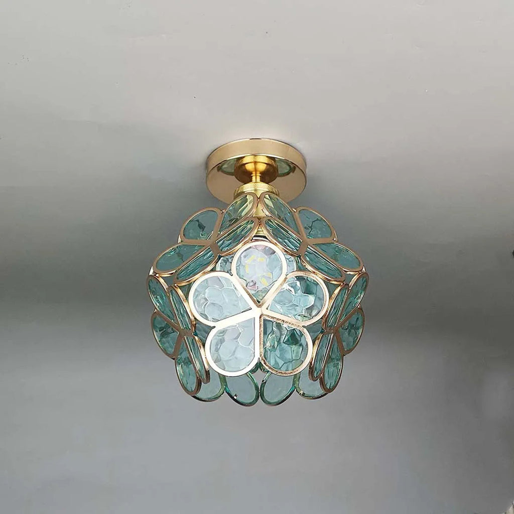 Green Glass Retro Pendant Lamp – Lismeno Vintage Style