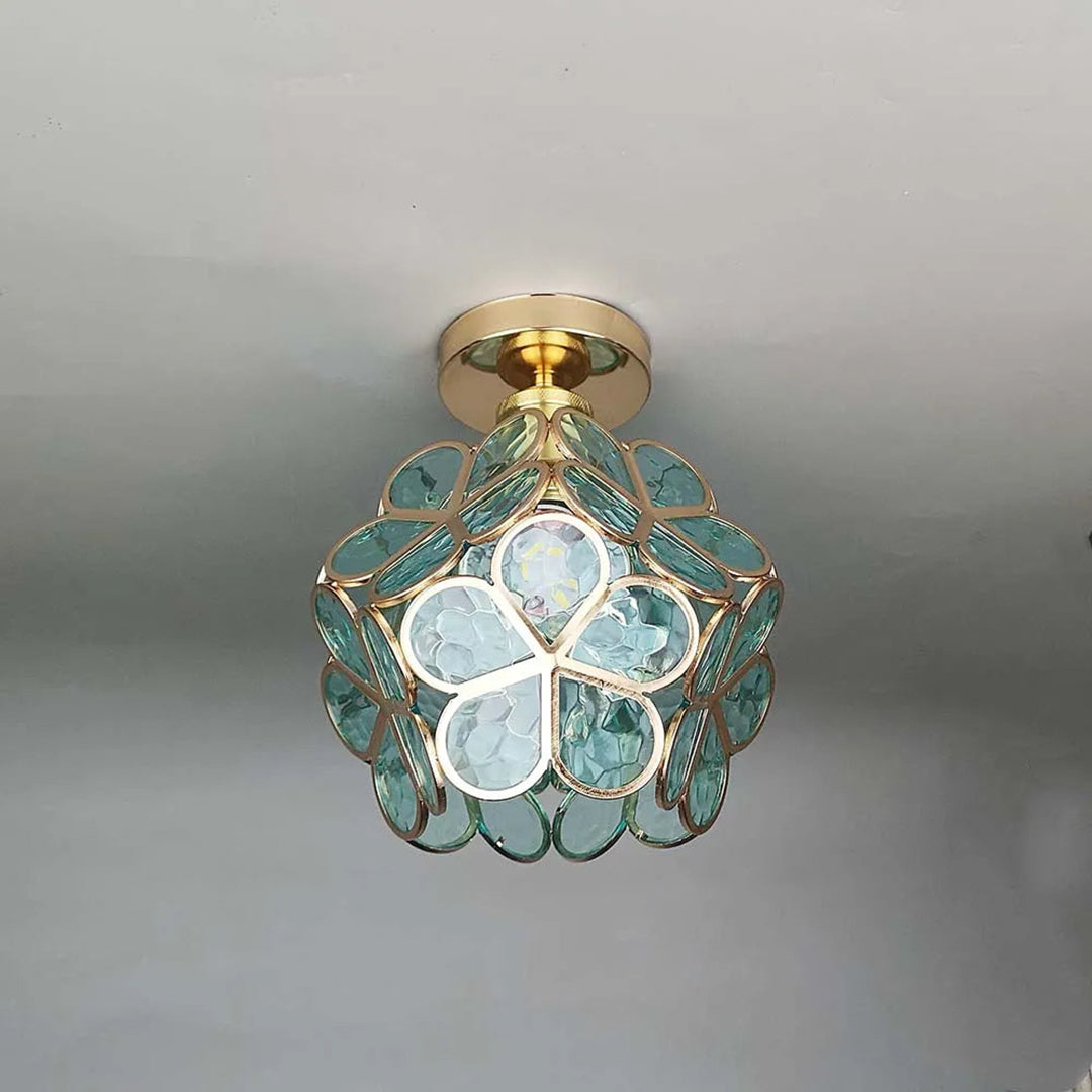 Green Glass Retro Pendant Lamp – Lismeno Vintage Style