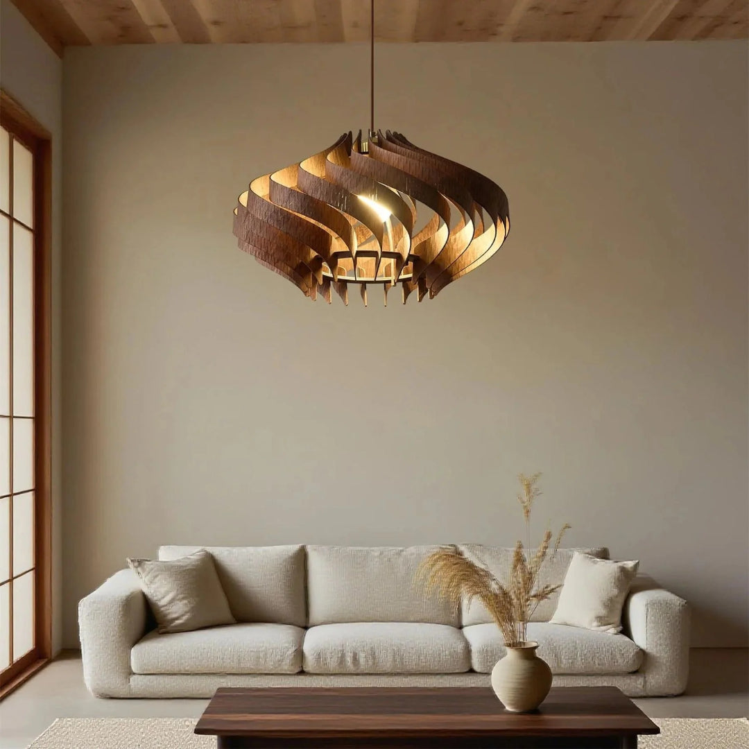 Japandi Wooden Pendant Light
