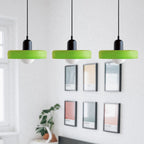 Triple Glass Pendant Lamp – Retro Inspired Colorful Dining Table Design