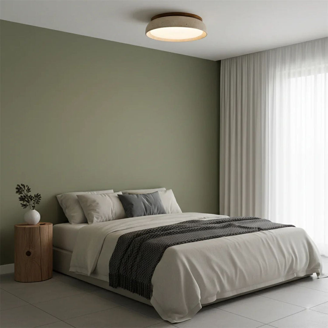 Minimalist Ceiling Lamp – Natural Finish Warm Interior Accent Design