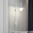 Swing Arm Wall Lamp Metal and Glass | Adjustable Articulated Design | Flexible Plug-In Lighting for Bedside and Living Room