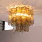 Flush Mount Ceiling Light Murano Glass Metal | Star Shape Cascade Style | Refined Soft Light Diffusion for Interior Spaces