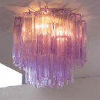 Flush Mount Ceiling Light Murano Glass Metal | Star Shape Cascade Style | Refined Soft Light Diffusion for Interior Spaces