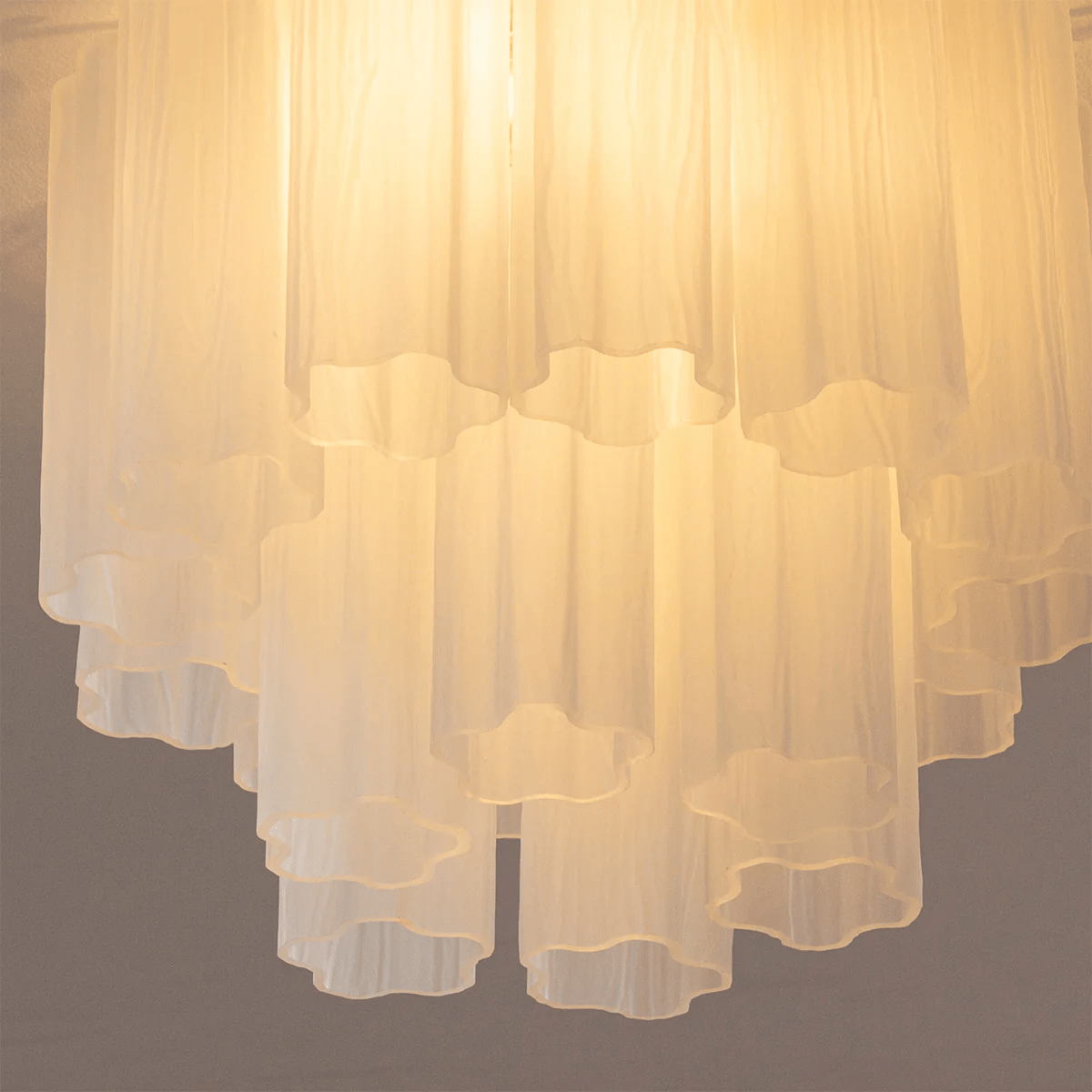 Flush Mount Ceiling Light Murano Glass Metal | Star Shape Cascade Style | Refined Soft Light Diffusion for Interior Spaces