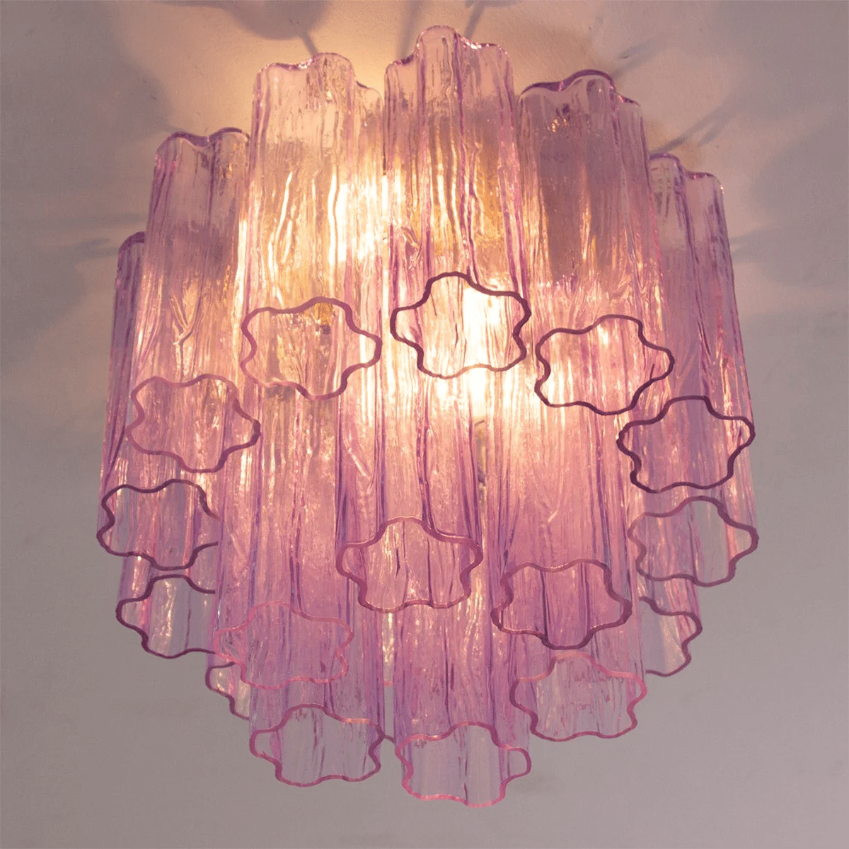 Flush Mount Ceiling Light Murano Glass Metal | Star Shape Cascade Style | Refined Soft Light Diffusion for Interior Spaces