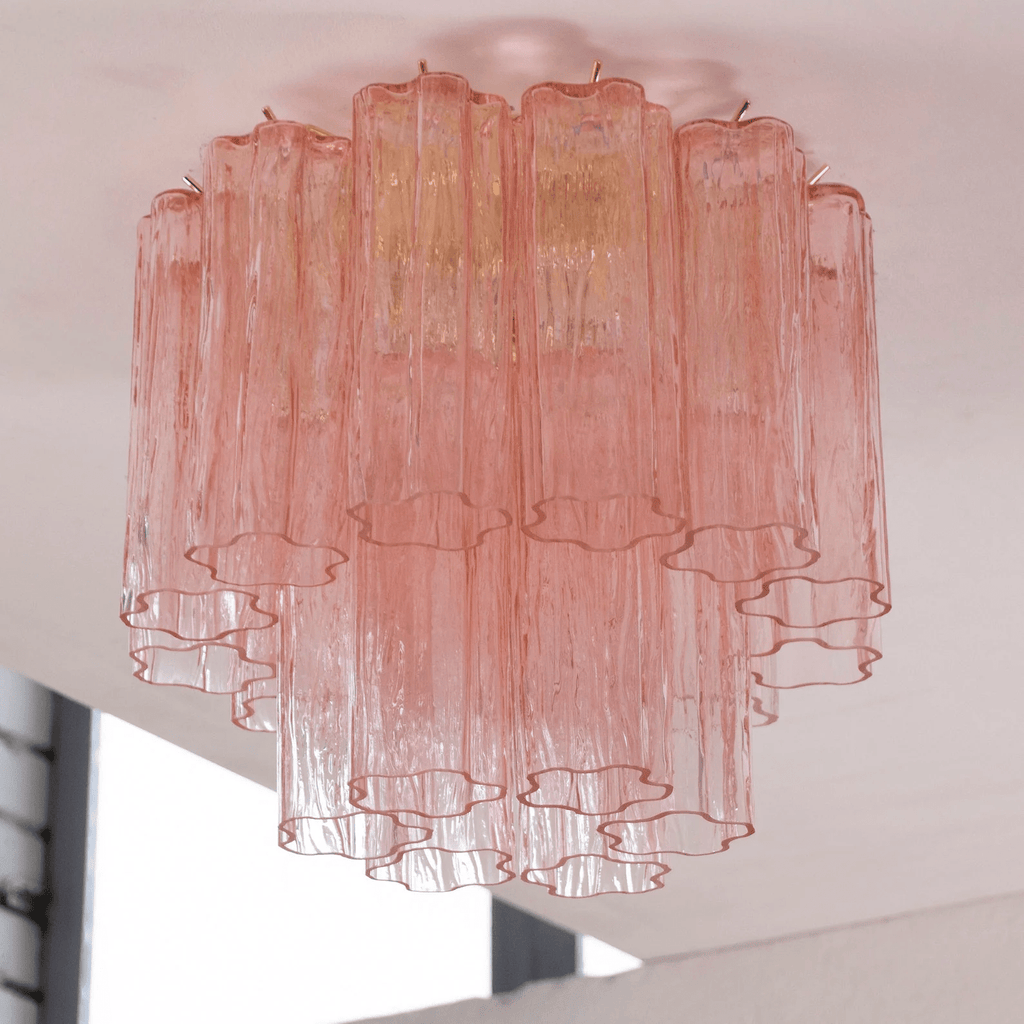 Flush Mount Ceiling Light Murano Glass Metal | Star Shape Cascade Style | Refined Soft Light Diffusion for Interior Spaces