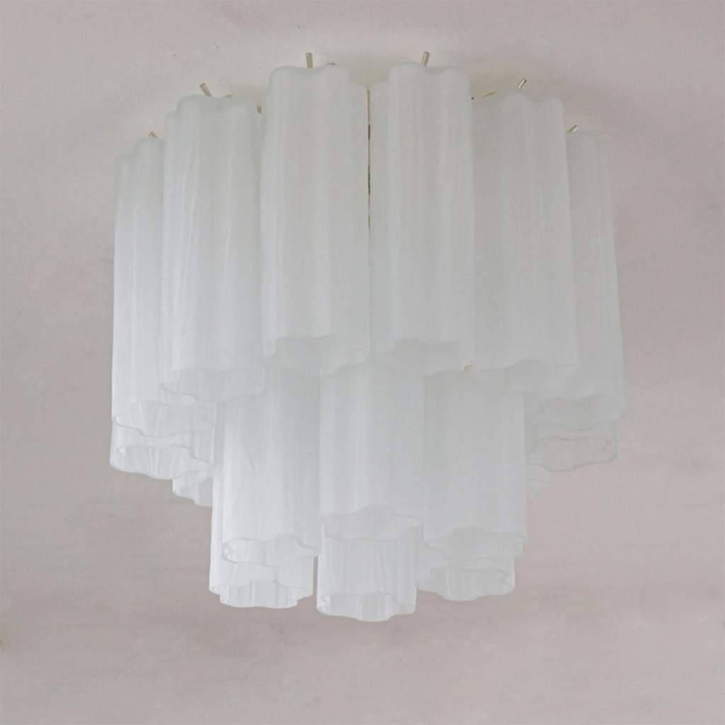 Flush Mount Ceiling Light Murano Glass Metal | Star Shape Cascade Style | Refined Soft Light Diffusion for Interior Spaces
