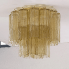 Flush Mount Ceiling Light Murano Glass Metal | Star Shape Cascade Style | Refined Soft Light Diffusion for Interior Spaces
