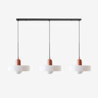 Triple Glass Pendant Lamp – Retro Inspired Colorful Dining Table Design