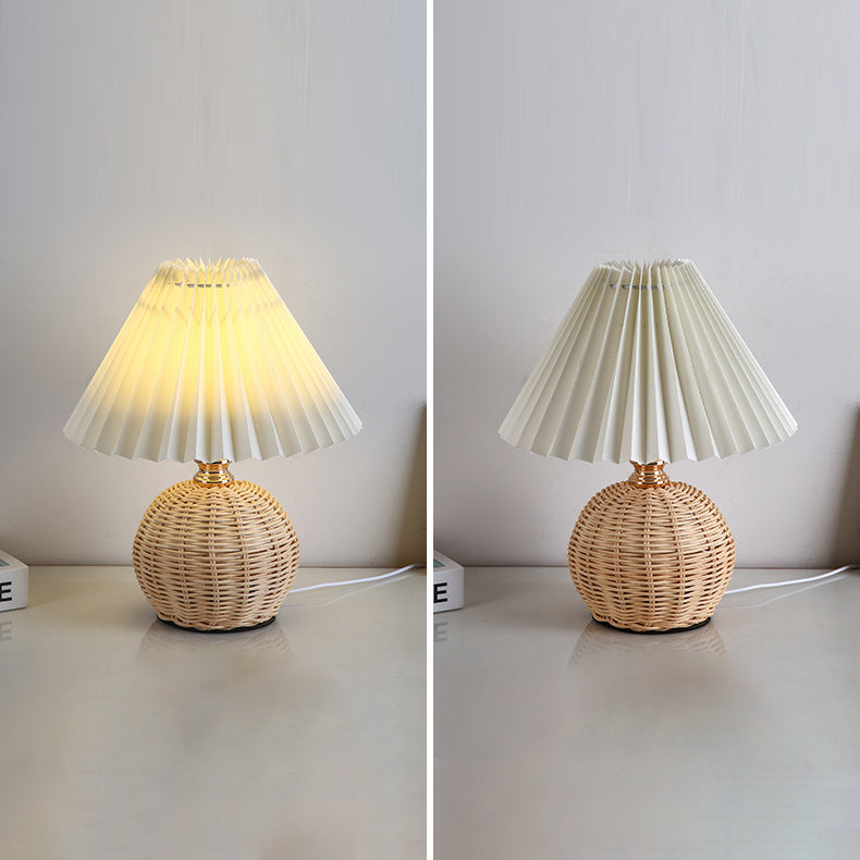 Nordic Rattan Table Lamp