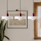Triple Glass Pendant Lamp – Retro Inspired Colorful Dining Table Design