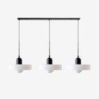 Triple Glass Pendant Lamp – Retro Inspired Colorful Dining Table Design