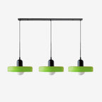 Triple Glass Pendant Lamp – Retro Inspired Colorful Dining Table Design