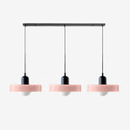 Triple Glass Pendant Lamp – Retro Inspired Colorful Dining Table Design
