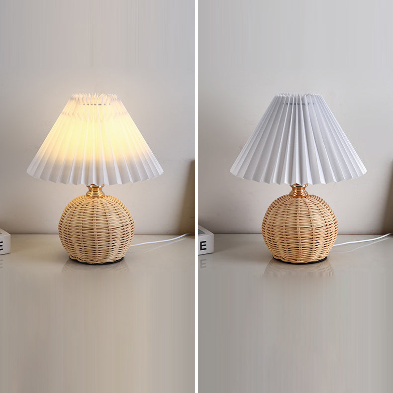 Nordic Rattan Table Lamp