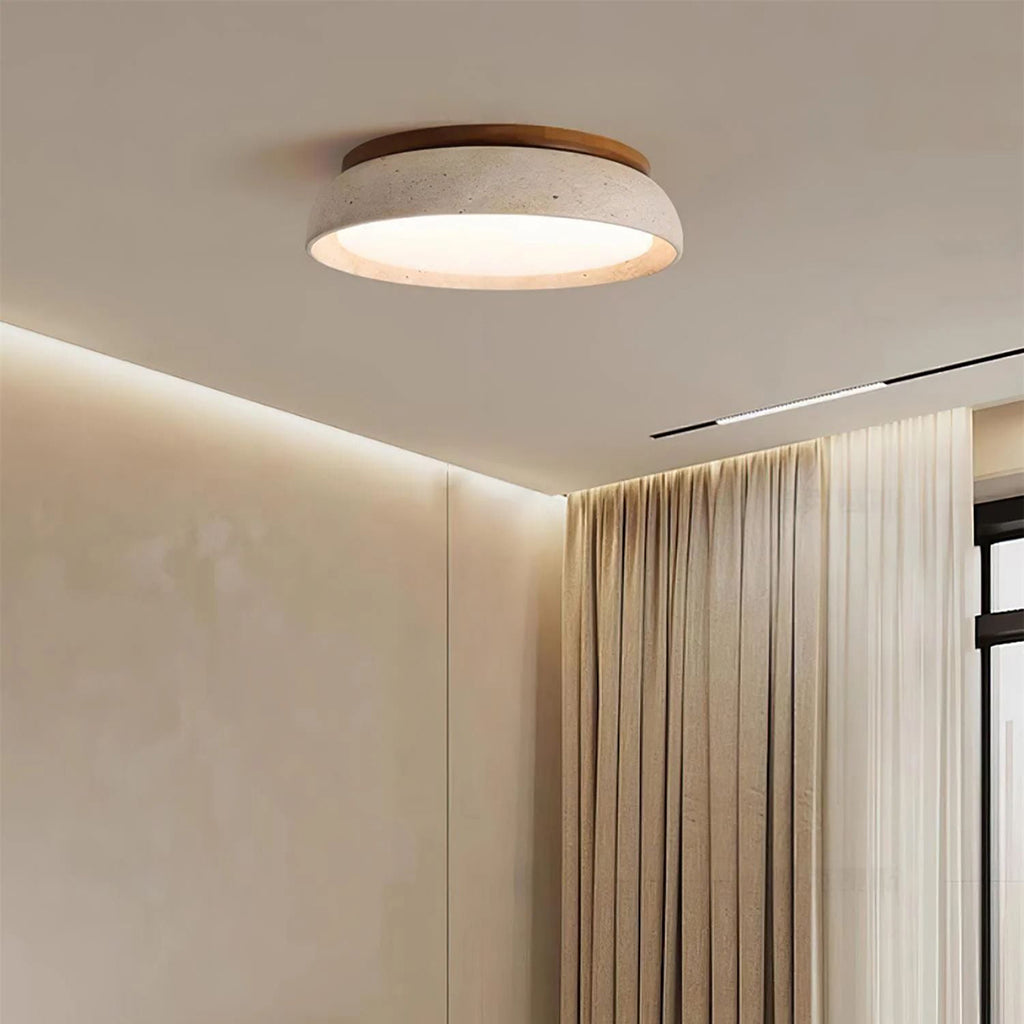 Minimalist Ceiling Lamp – Natural Finish Warm Interior Accent Design