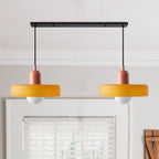 Double Glass Pendant Lamp – Retro Inspired Modern Dining Table Design