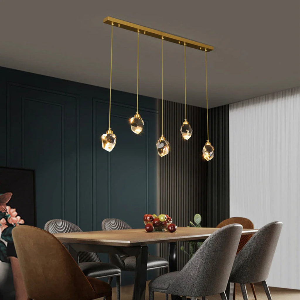 Crystal Brass Pendant Light