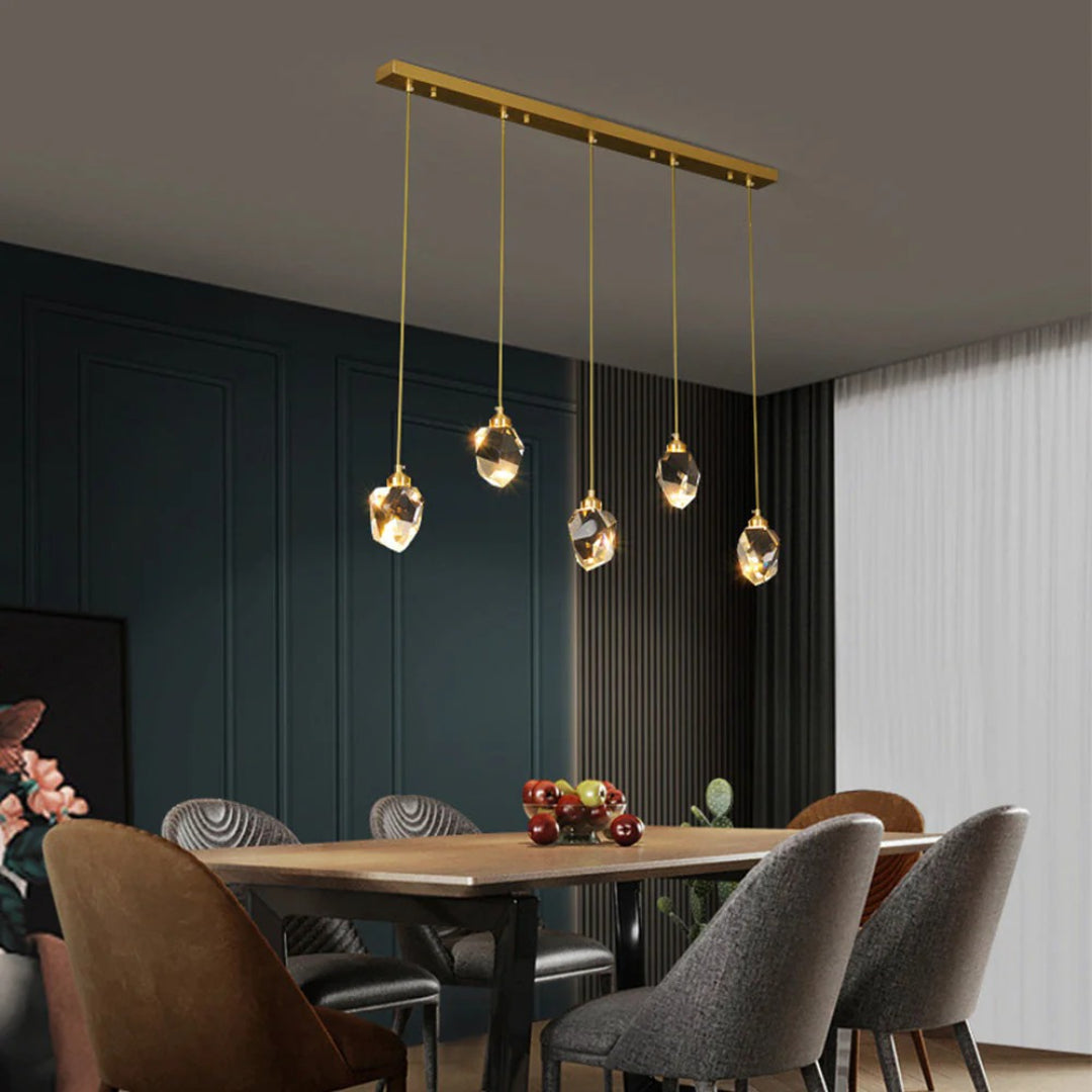 Crystal Brass Pendant Light