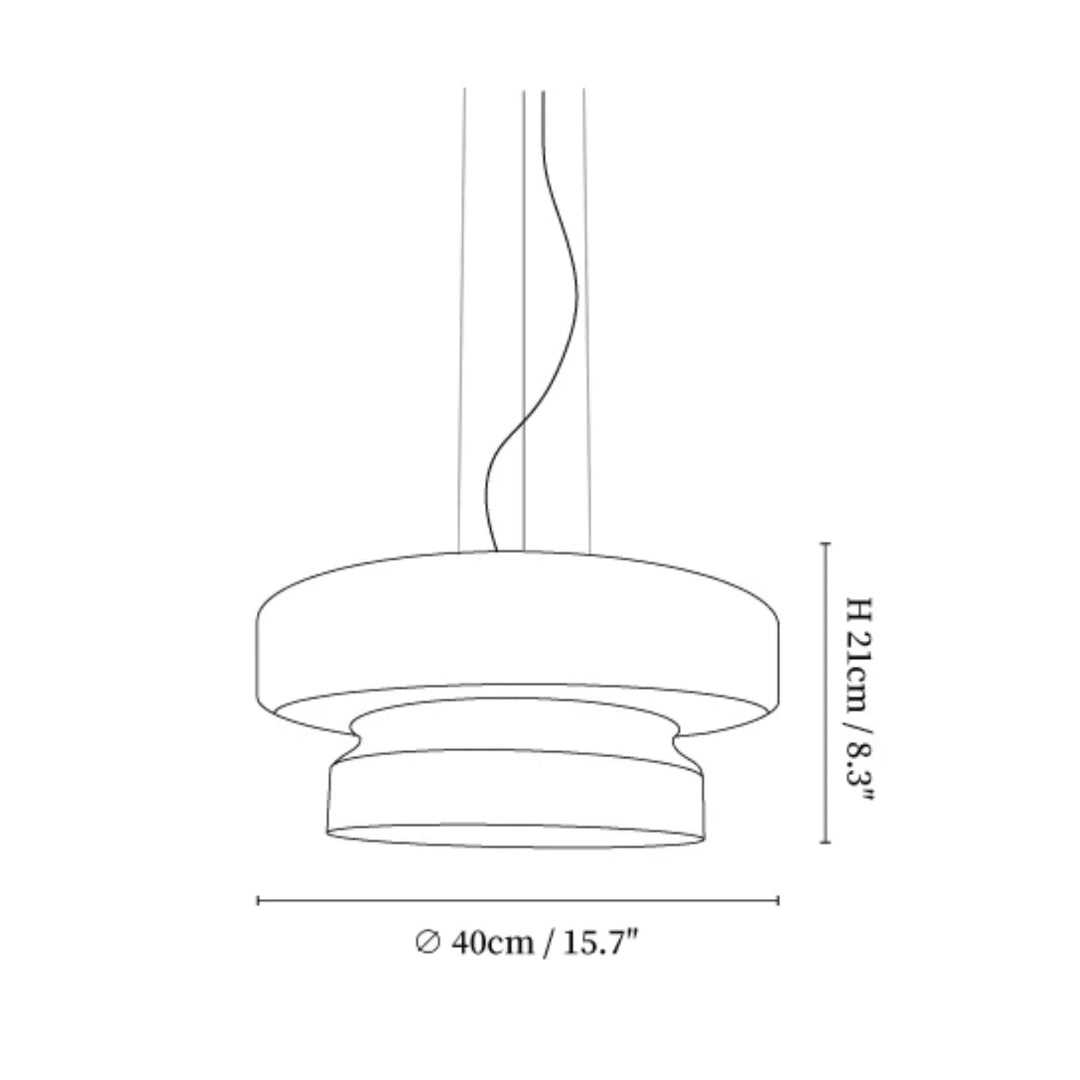 Modern Amber Glass Pendant Light