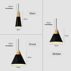 Scandinavian Wood Metal Pendant Light