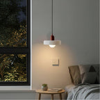 Bauhaus Colored Glass Pendant Lamp – Geometric Stacked Suspension Light