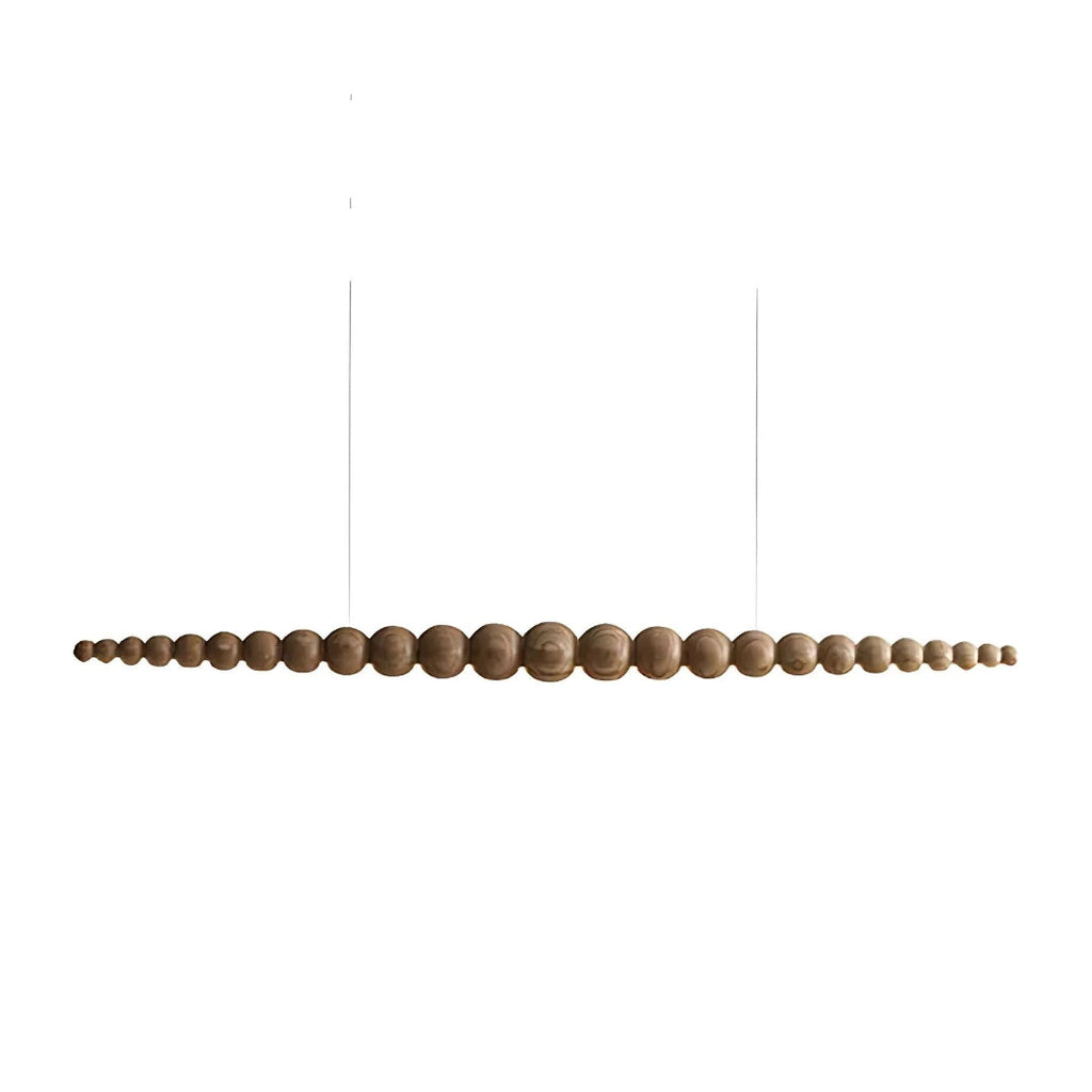 Minimalist Wooden Bead Pendant Light