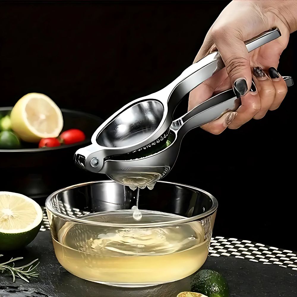 Citrus Press Stainless Steel | Manual Hand Juicer for Lemons and Limes | Dishwasher Safe Design for Easy Cleaning