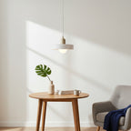 Bauhaus Colored Glass Pendant Lamp – Geometric Stacked Suspension Light